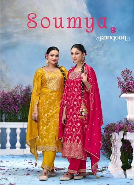 Soumya By Rangoon Russian Kurti With Bottom Dupatta Orders In India